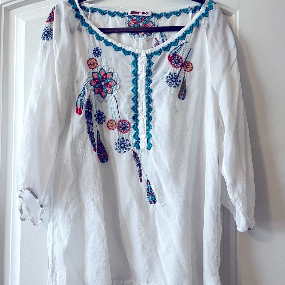 Johnny Was Tunic, white